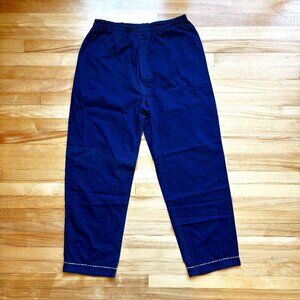 Vintage Burberrys Navy Pajama Pants - Cotton Sleepwear Bottoms